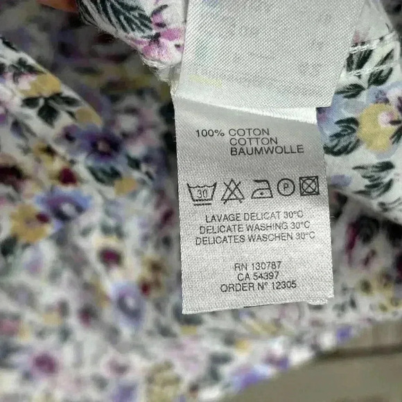 Saint James Cotton Button Down Floral Print Shirt S/M ($148) - Picture 8 of 10